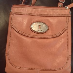 Fossil pink cross body bag